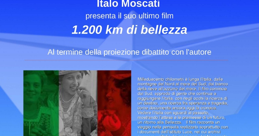 Proiezione del film 1200 km di bellezza di Italo Moscati