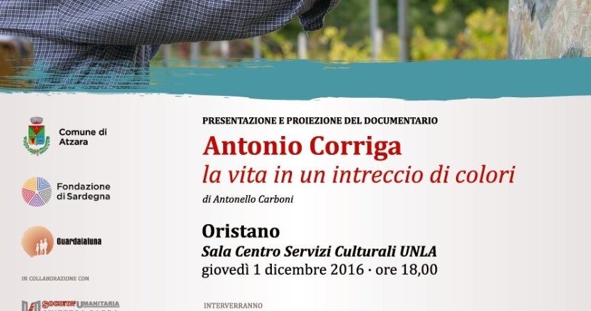 Presentazione del documentario "Antonio Corriga, la vita un intreccio di colori"