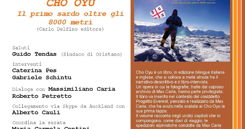 Presentazione del libro CHO OYU - Il primo sardo oltre gli 8000 metri