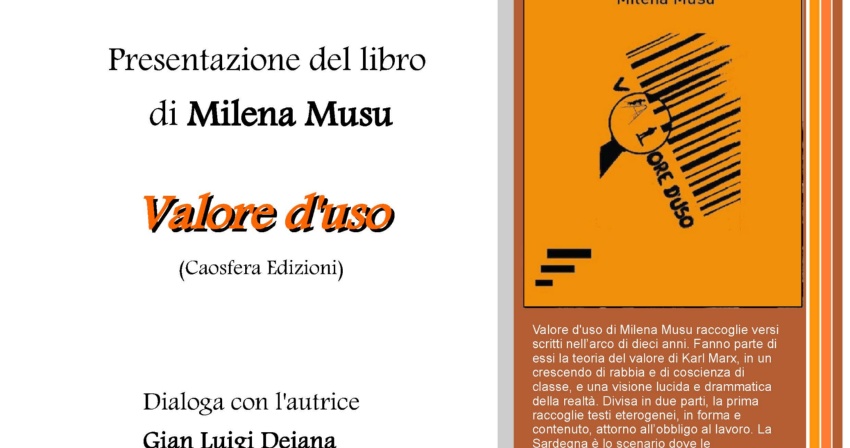 Presentazione del libro "Valore d'uso" di Milena Musu