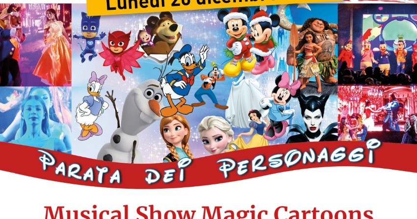 Natale insieme all'Unicef - Lunedì 20 dicembre la grande sfilata dei personaggi Disney