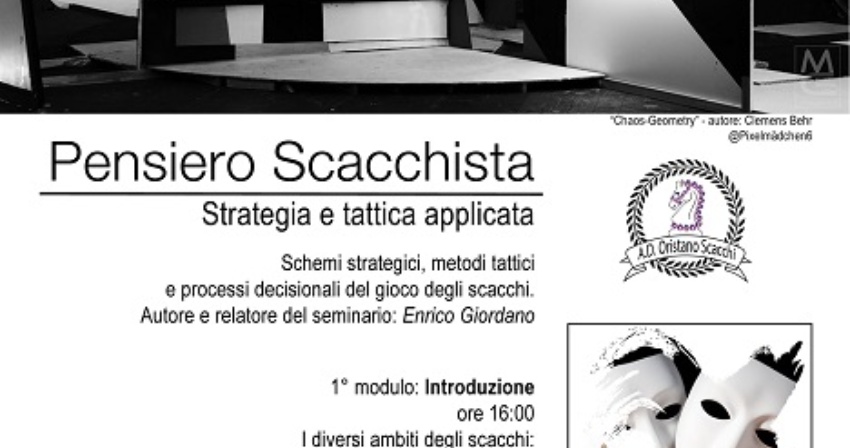Enrico Giordano presenta "Pensiero Scacchista. Strategia e Tattica applicata"