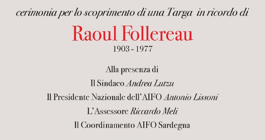 Sabato 19 maggio Oristano ricorda Raoul Follerau