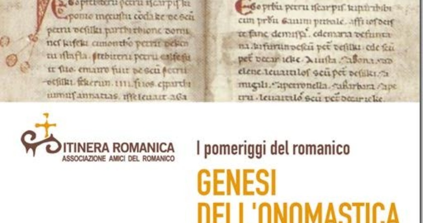 Conferenza "Genesi dell'onomastica medievale in Sardegna"