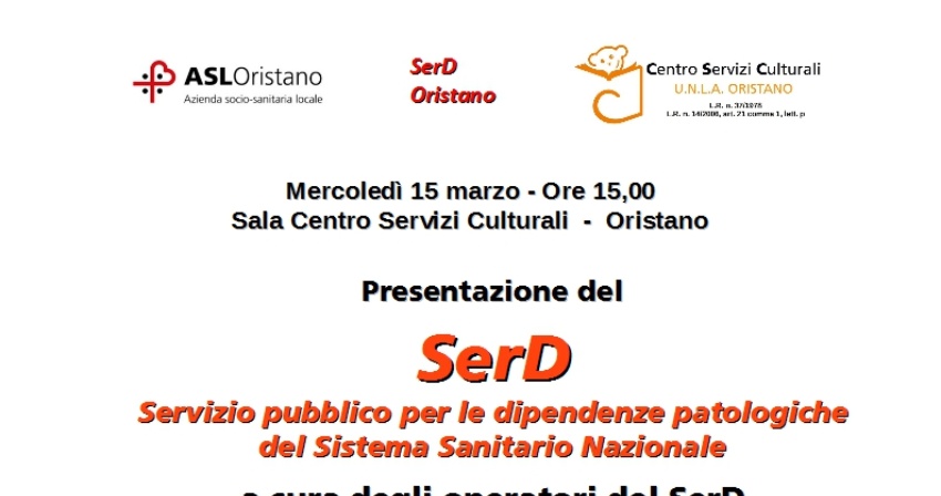 Centro Servizi Culturali - Presentazione del SerD, servizio per le dipendenze patologiche