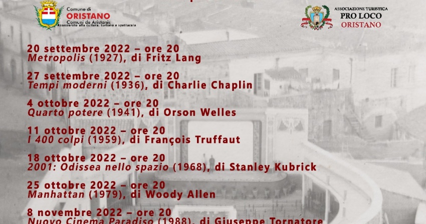 1922-2022 Cento anni di cinema a Oristano - Proiezione di "I 400 colpi"