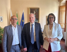 Il Sindaco Sanna, il Prefetto Salvatore Angieri e la Segretaria generale Giovanna Solinas