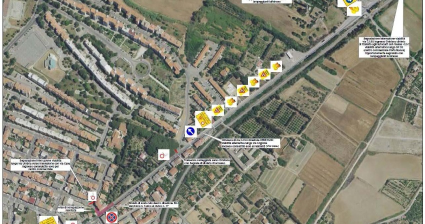 Dal 20 al 23 marzo modifiche alla viabilità nella via Umbria e nella via Vandalino Casu