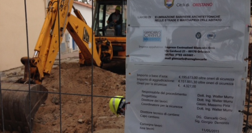 Barriere architettoniche - Iniziati i lavori per l'abbattimento, 200 mila Euro per la città e le frazioni