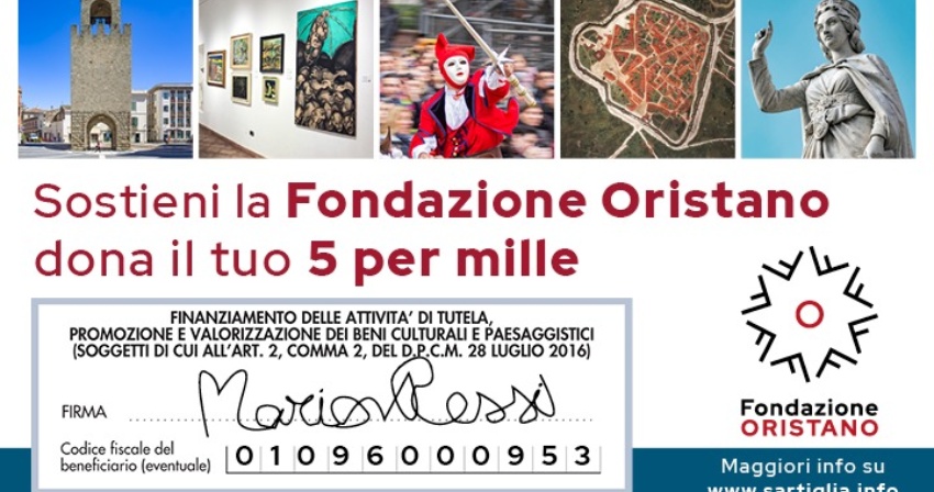 Il 5 per mille alla Fondazione Oristano per sostenere cultura, turismo e Sartiglia